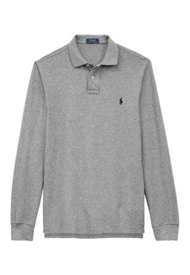 Polo Ralph Lauren Polo 710680790003 Szary Custom Slim Fit. Typ kołnierza: polo. Kolor: szary. Materiał: bawełna