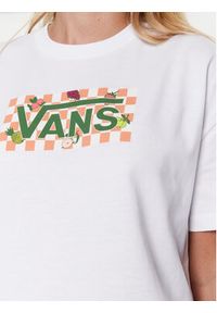 Vans T-Shirt Fruit Checkboard VN0003V8 Biały Regular Fit. Kolor: biały. Materiał: bawełna #5
