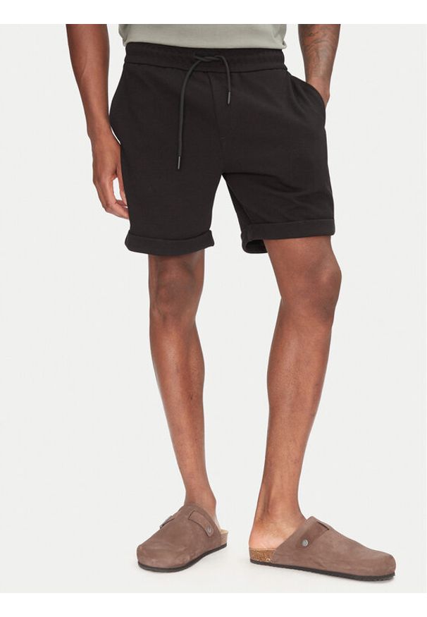 Only & Sons Szorty materiałowe New Kodyl 22033722 Czarny Regular Fit. Kolor: czarny. Materiał: syntetyk