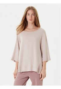 BOSS Bluzka Ottoman 50540029 Beżowy Relaxed Fit. Kolor: beżowy