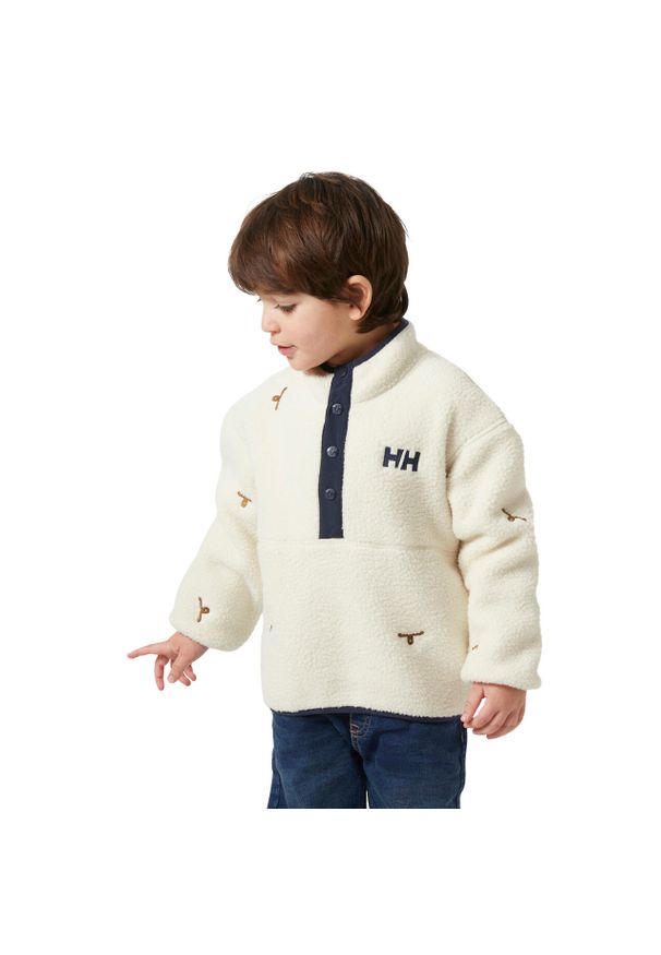 Kurtka dresowa dla małego dziecka Helly Hansen Frosty Pile. Kolor: beżowy. Materiał: dresówka