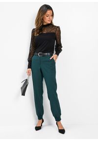 bonprix - Shirt z długim rękawem, z miękkiego materiału z wiskozą. Kolor: czarny. Materiał: wiskoza, materiał. Długość rękawa: długi rękaw. Długość: długie. Wzór: nadruk