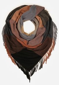 Born2be - Brązowy Szalik Bellaern. Kolor: brązowy. Materiał: bawełna, wiskoza, tkanina, futro. Styl: elegancki #3