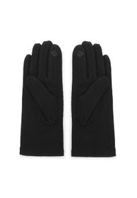 Wittchen - Damskie rękawiczki z małą kokardką. Kolor: czarny. Materiał: wełna. Wzór: haft. Sezon: zima. Styl: klasyczny, elegancki #3