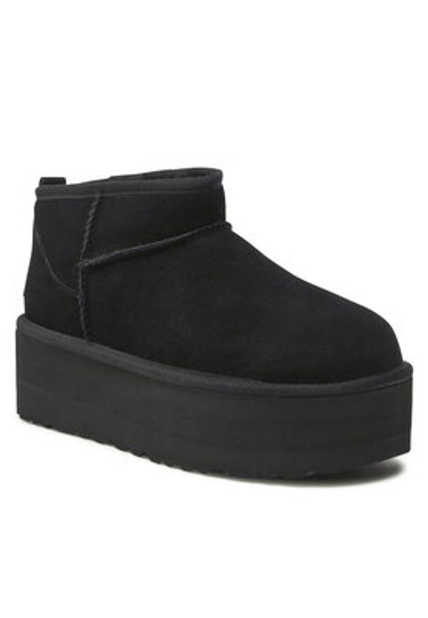 Ugg Śniegowce W Classic Ultra Mini Platform 1135092 Czarny. Kolor: czarny. Materiał: skóra. Obcas: na platformie