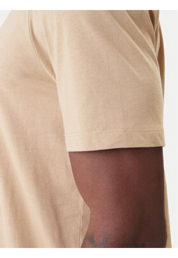 Hugo - HUGO T-Shirt Dulivio 50467556 Beżowy Regular Fit. Kolor: beżowy. Materiał: bawełna