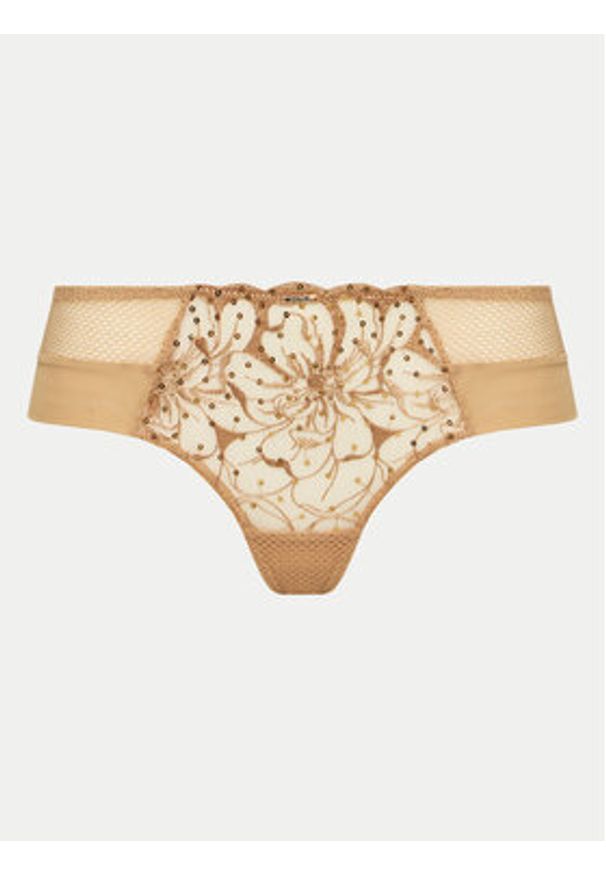 Chantelle Figi brazylijskie Fleurs Signature C12Q40 Beżowy. Kolor: beżowy. Materiał: syntetyk