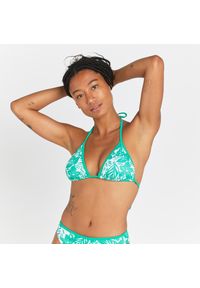 OLAIAN - Góra kostiumu kąpielowego surfingowego damska Olaian Mae Borneo. Kolor: zielony. Materiał: materiał, poliester, elastan, poliamid #1