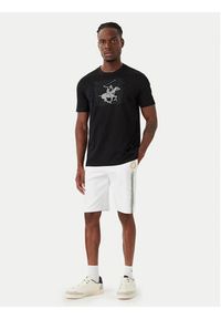 Beverly Hills Polo Club T-Shirt M1623-HR Czarny Regular Fit. Typ kołnierza: polo. Kolor: czarny. Materiał: bawełna #2