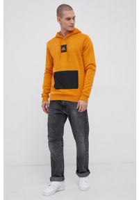 Adidas - adidas Bluza H14633 męska kolor pomarańczowy z kapturem z nadrukiem. Okazja: na co dzień. Typ kołnierza: kaptur. Kolor: pomarańczowy. Materiał: poliester, bawełna, dzianina. Wzór: nadruk. Styl: casual #3