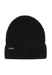 Ochnik - Czarna czapka zimowa damska. Kolor: czarny. Materiał: akryl. Sezon: zima #2