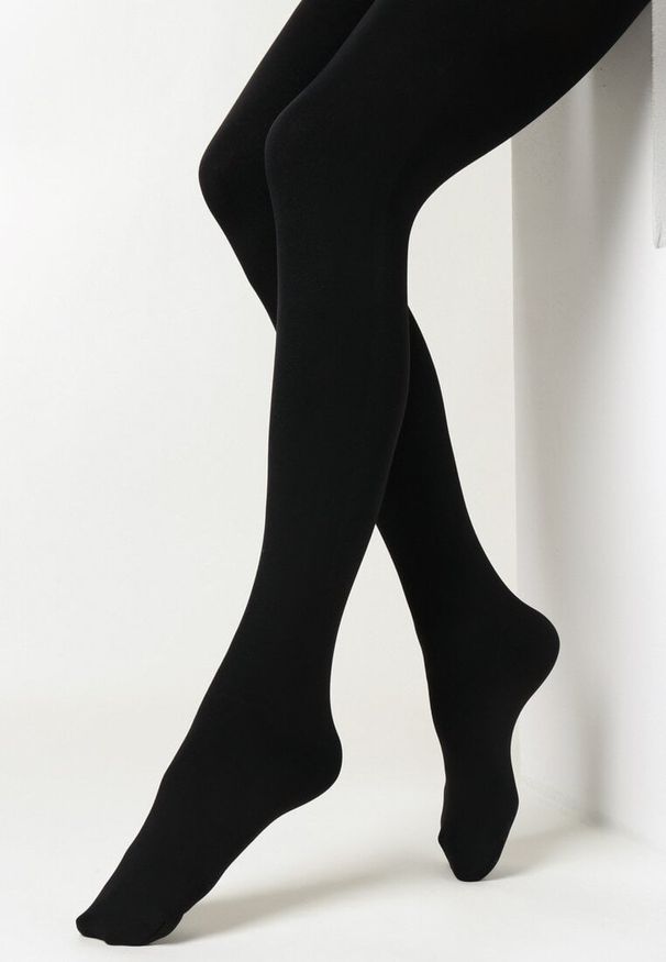 Renee - Czarne Wełniane Rajstopy Zimowe Mocno Kryjące Jasjeet. Kolor: czarny. Materiał: wełna