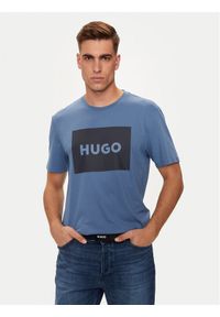 Hugo T-Shirt Dulive222 50467952 Niebieski Regular Fit. Kolor: niebieski. Materiał: bawełna