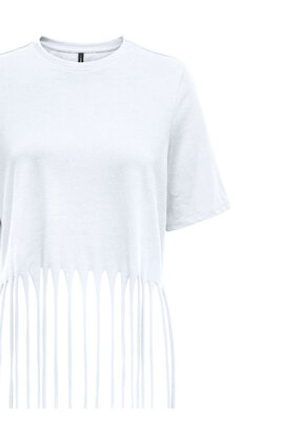 only - ONLY T-Shirt Zinna 15325262 Biały Regular Fit. Kolor: biały. Materiał: bawełna
