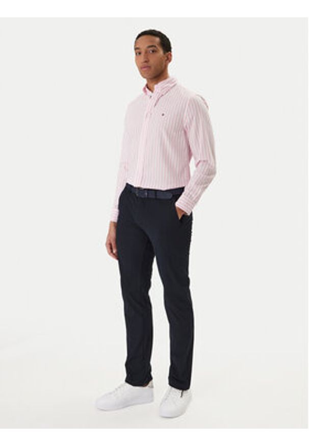 TOMMY HILFIGER - Tommy Hilfiger Chinosy Denton MW0MW43408 Granatowy Slim Fit. Kolor: niebieski. Materiał: syntetyk