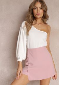 Renee - Różowe Szorty Imitujące Spódnice Isonee. Kolor: różowy #3