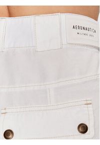 Aeronautica Militare Spodnie materiałowe 231PA1534DCT3118 Biały Regular Fit. Kolor: biały. Materiał: bawełna, len