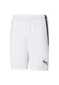 Puma - Męskie szorty piłkarskie teamLIGA PUMA White Black. Kolor: biały, wielokolorowy, czarny. Sport: piłka nożna