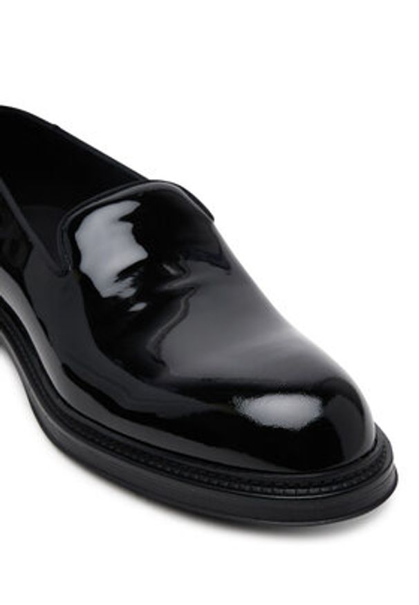 Emporio Armani Półbuty X4J110 XAT24 00002 Czarny. Kolor: czarny. Materiał: lakier, skóra