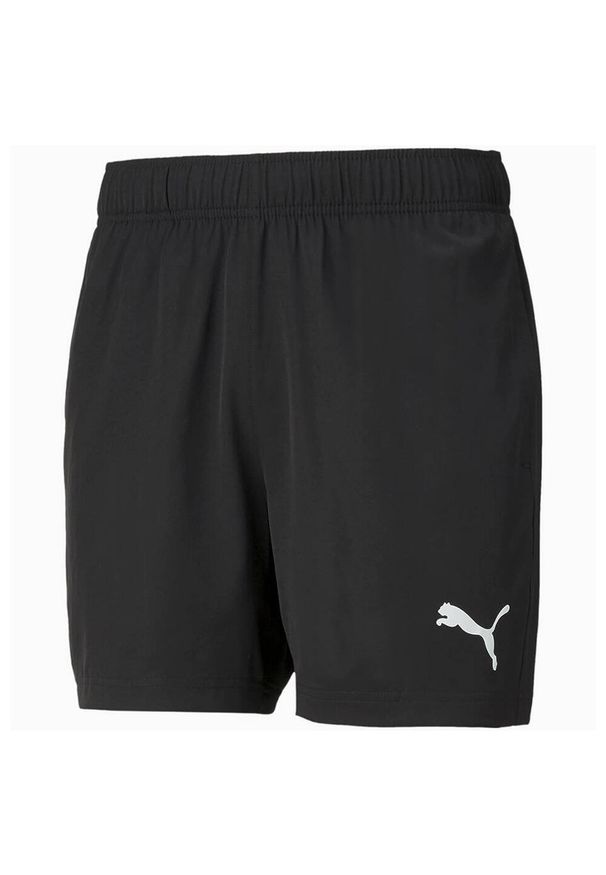 Puma - Męskie Szorty Z Tkaniny Dla Aktywnych. Kolor: czarny. Materiał: tkanina. Sport: turystyka piesza