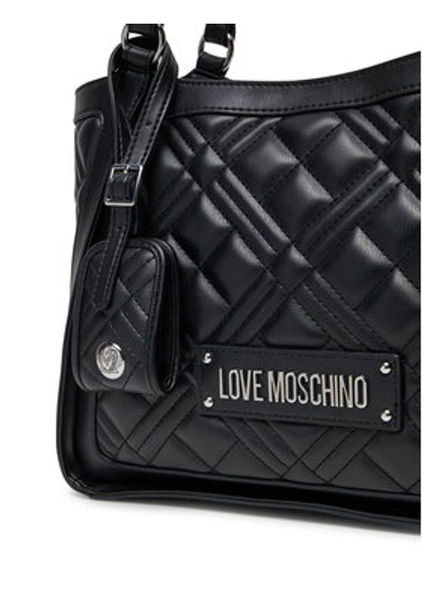 Love Moschino - LOVE MOSCHINO Torebka JC4206PP0MLA000 Czarny. Kolor: czarny. Materiał: skórzane