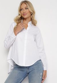 Born2be - Biała Koszula Malibu Beach. Kolor: biały. Długość rękawa: długi rękaw. Długość: długie. Wzór: gładki. Styl: klasyczny #5