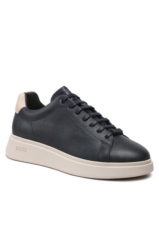 BOSS - Sneakersy Boss Bulton 50487262 10245560 01 Dark Blue 401. Kolor: czarny. Materiał: skóra