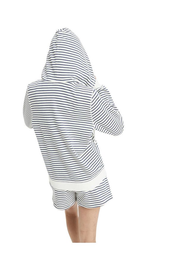Roxy - Bluza z kapturem dla Kobiety PERFECT STRIPE Niebieski. Typ kołnierza: kaptur. Kolor: niebieski. Materiał: materiał, poliester, bawełna. Wzór: paski