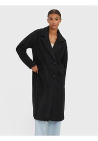 Vero Moda Płaszcz wełniany Mabel 10271371 Czarny Regular Fit. Kolor: czarny. Materiał: wełna, syntetyk