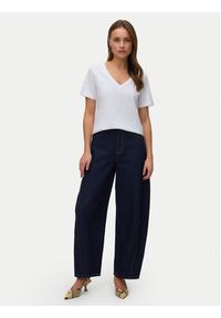 Vero Moda T-Shirt Paulina 10342926 Biały Regular Fit. Kolor: biały. Materiał: bawełna #5