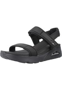 skechers - Sandały SKECHERS UNO - SUMMER STAND 2 Czarny. Kolor: czarny. Materiał: tkanina. Sezon: lato