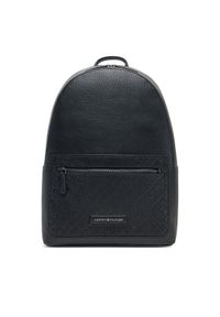 TOMMY HILFIGER - Tommy Hilfiger Plecak Th Monogram Backpack AM0AM13208 Czarny. Kolor: czarny. Materiał: skóra