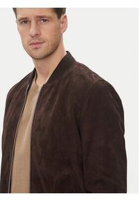 Serge Pariente Kurtka skórzana M888 Brązowy Regular Fit. Kolor: brązowy. Materiał: skóra #4