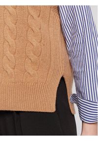 Polo Ralph Lauren Sweter 211872729002 Beżowy Regular Fit. Typ kołnierza: polo. Kolor: beżowy. Materiał: wełna #3