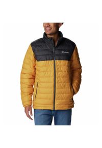 columbia - Kurtka Turystyczna Puchowa Męska Columbia Powder Lite Jacket. Kolor: żółty, brązowy, wielokolorowy. Materiał: puch. Sport: turystyka piesza
