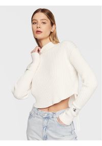 Calvin Klein Jeans Sweter J20J220708 Écru Regular Fit. Materiał: bawełna #1