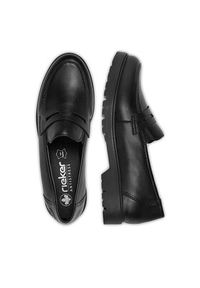 Rieker Mokasyny 45560-02 Czarny. Kolor: czarny. Materiał: materiał #4
