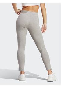 Adidas - adidas Legginsy Essentials 3-Stripes High-Waisted Single Jersey Leggings IC7152 Szary. Kolor: szary. Materiał: bawełna, jersey #2