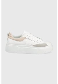 Answear Lab buty kolor biały. Nosek buta: okrągły. Zapięcie: sznurówki. Kolor: biały. Materiał: guma. Obcas: na platformie