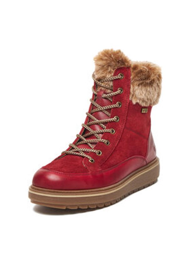 Remonte Trzewiki CEO-D0U78-35 Czerwony. Kolor: czerwony. Materiał: skóra, zamsz