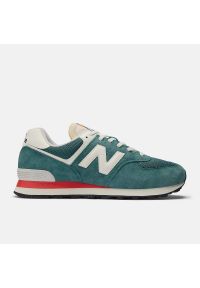 Sneakersy męskie New Balance U574VPG. Okazja: na co dzień, do pracy, na spacer. Kolor: zielony. Model: New Balance 574. Sport: turystyka piesza