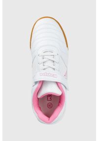 Kappa sneakersy dziecięce kolor biały. Nosek buta: okrągły. Zapięcie: sznurówki. Kolor: biały. Materiał: guma. Szerokość cholewki: normalna #2