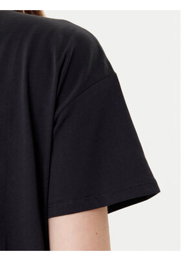 Liu Jo Sport T-Shirt TF5184 JS923 Czarny Relaxed Fit. Kolor: czarny. Materiał: bawełna. Styl: sportowy