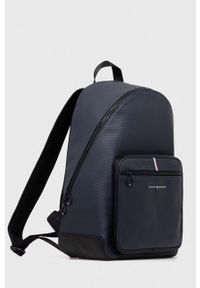 TOMMY HILFIGER - Tommy Hilfiger plecak męski kolor granatowy duży gładki. Kolor: niebieski. Wzór: gładki #2