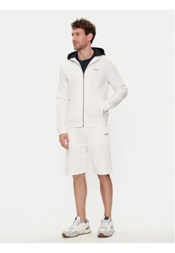 Aeronautica Militare Bluza 241FE1867P329 Écru Regular Fit. Materiał: syntetyk, bawełna