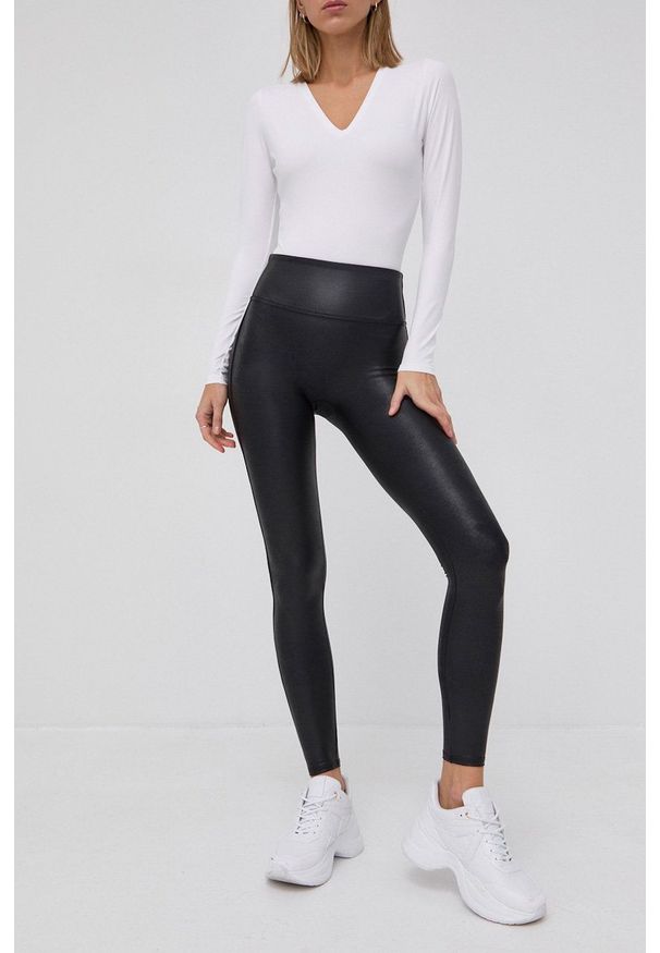 Spanx - Legginsy modelujące. Kolor: czarny. Materiał: dzianina