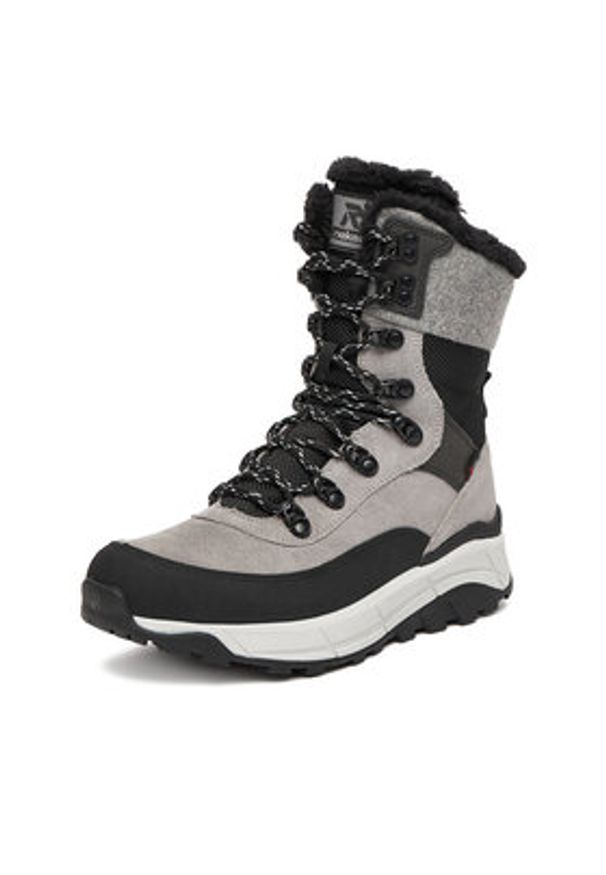 Rieker Sneakersy CEO-W0066-40 Szary. Kolor: szary. Materiał: skóra, zamsz