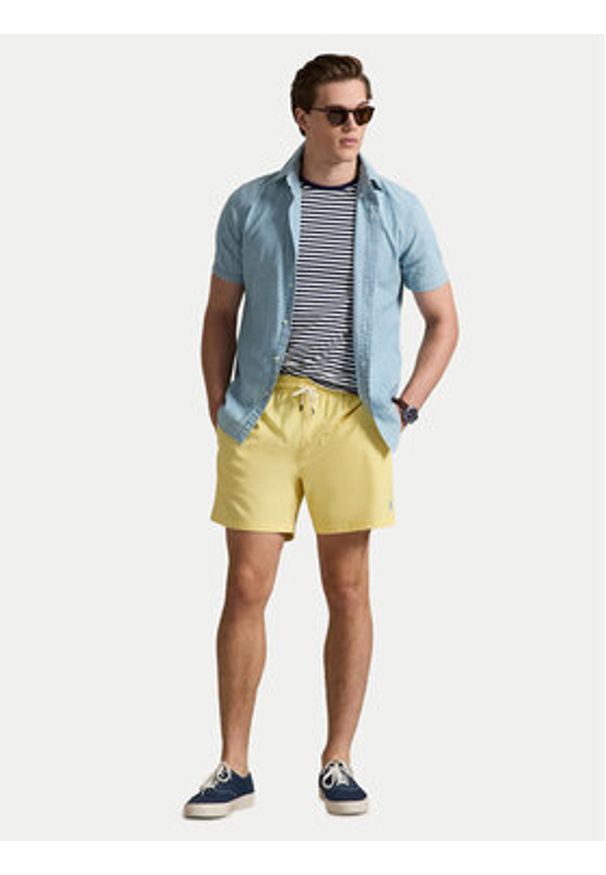 Polo Ralph Lauren Szorty kąpielowe 710957782504 Żółty Classic Fit. Kolor: żółty. Materiał: syntetyk