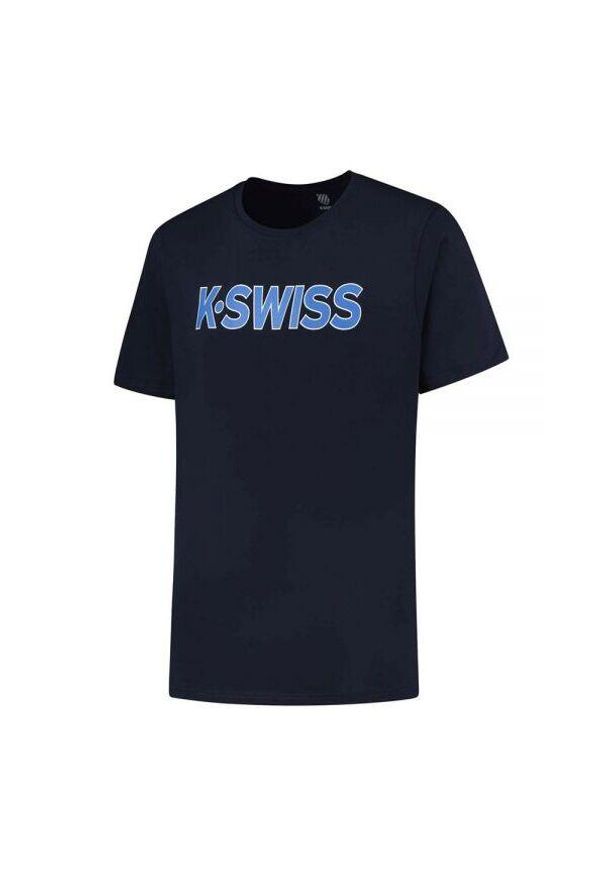 K-Swiss - Camiseta Kswiss Essentials. Kolor: niebieski. Wzór: nadruk
