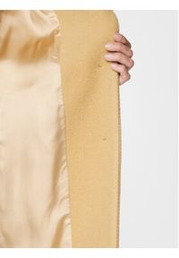 PESERICO - Peserico Płaszcz wełniany S20052 Beżowy Relaxed Fit. Kolor: beżowy. Materiał: wełna #4